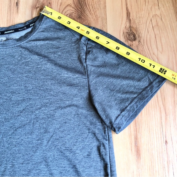 RUSSELL Active Shirt FRESH FORCE Dri Power 360 Short Sleeve Tee GRAY Small Men’s - Picture 6 of 16